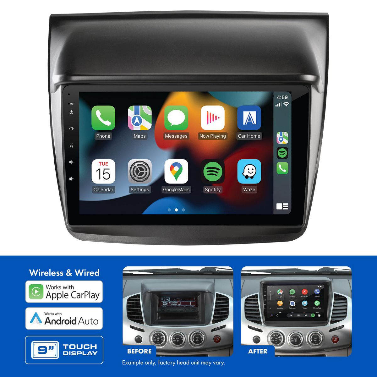 Aerpro 9In Multimedia Receiver To Suit Mitsubishi Triton Glx-R (2009-2012) & Challenger (2009-2011) AMMB1