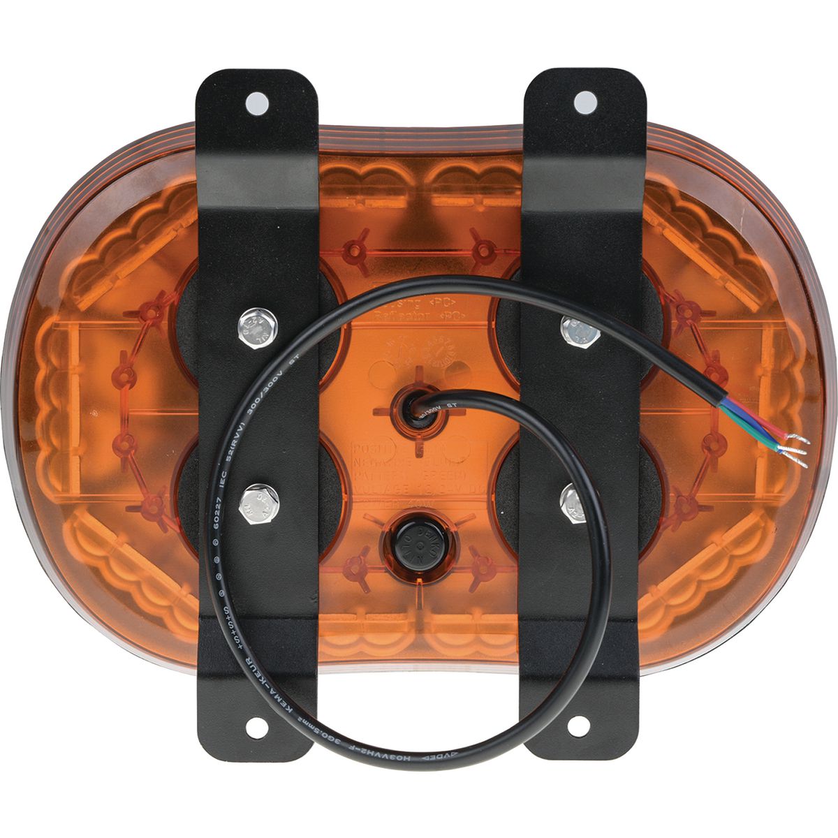 OEX 12/24V Low Profile Minibar Amber LED Amber Lens Bracket Mount ACX5732