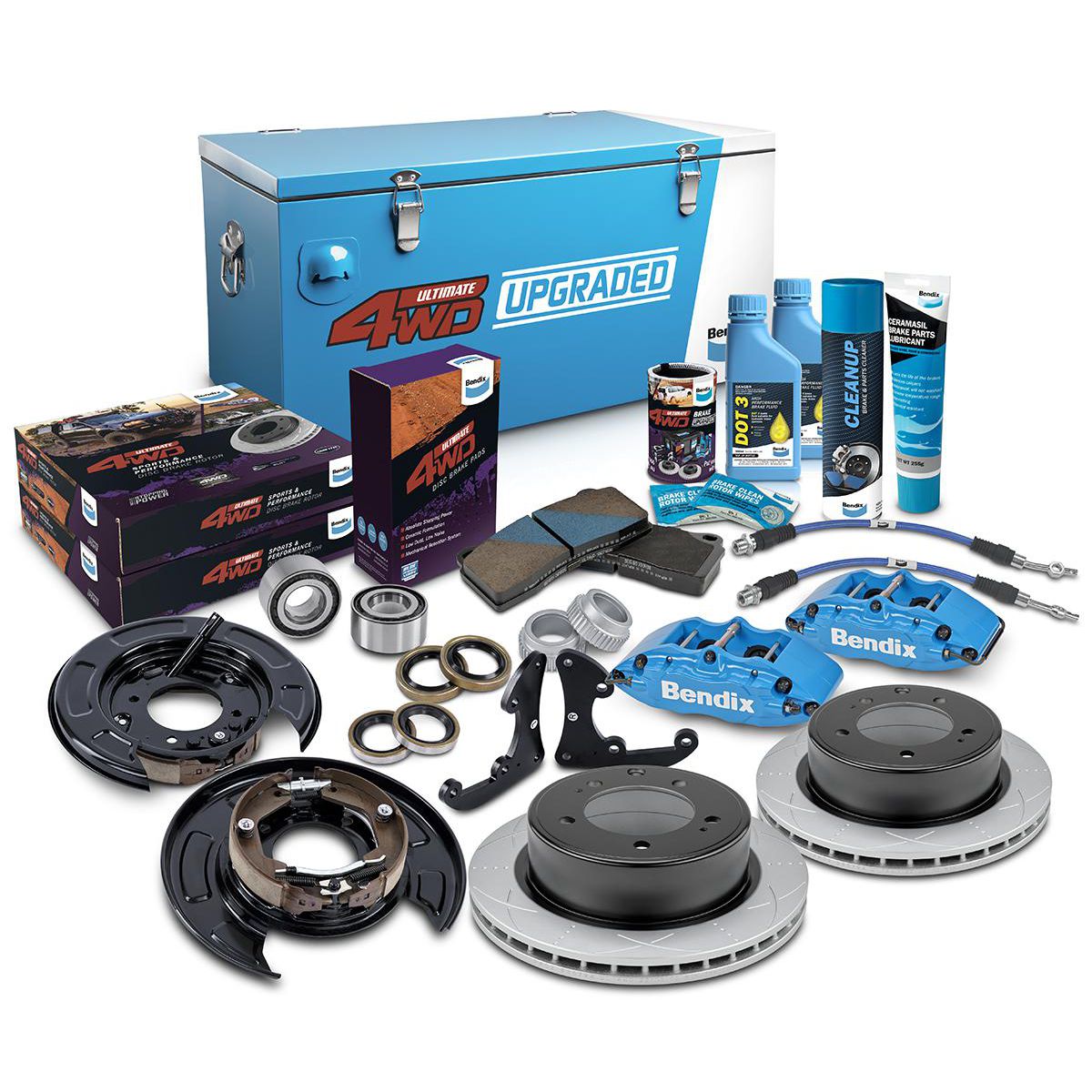 Bendix Ultimate 4x4 Brake Upgrade Kit Rear U4WD-BBUK334R