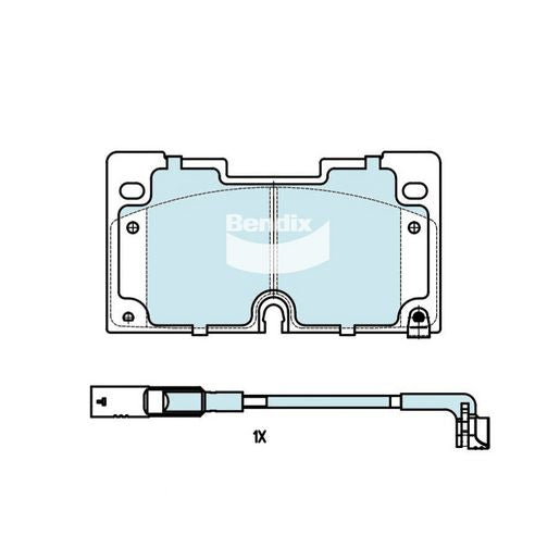 Bendix 4x4 Brake Pad Set DB2637 4WD