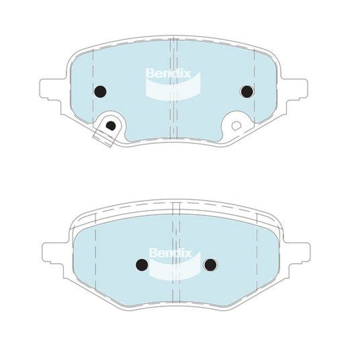 Bendix General CT Brake Pad Set Rear DB2632 GCT