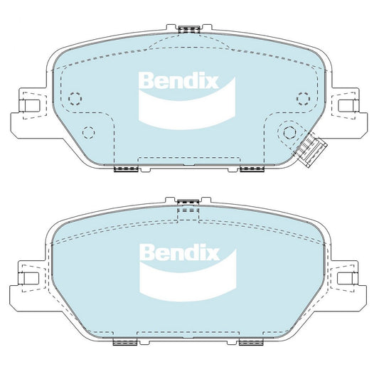 Bendix General CT Brake Pad Set Rear DB2450 GCT