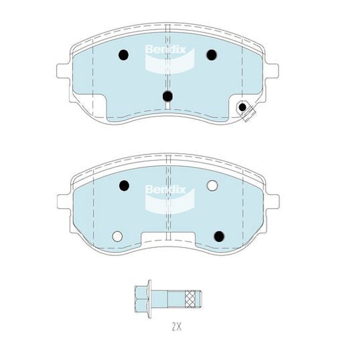 Bendix 4x4 Brake Pad Set DB2616 4WD