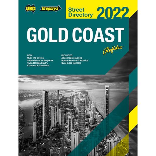 UBD Gold Coast Refidex Street Directory 2022 24th Edition 9780730000000