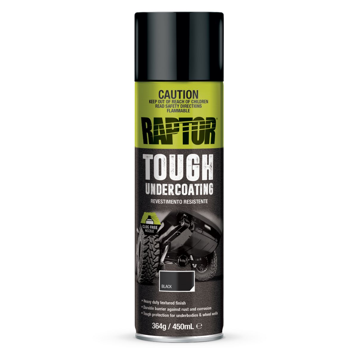 Raptor Tough Undercoating Aerosol 450Ml RTUB/AL