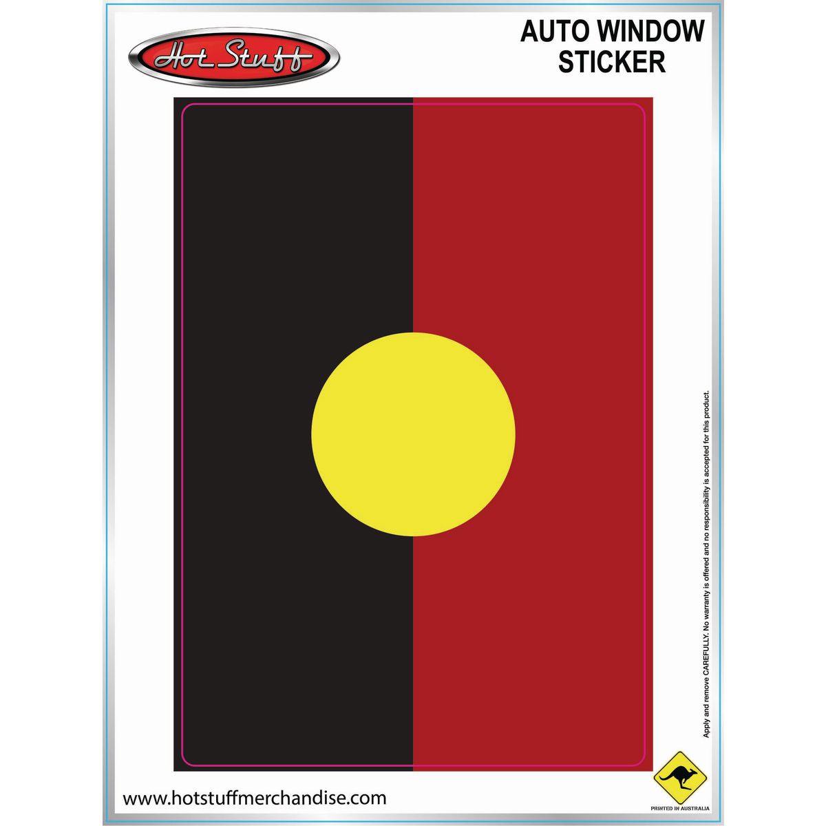 Hotstuff Hotstuff Aboriginal Flag Auto Sticker SH4146