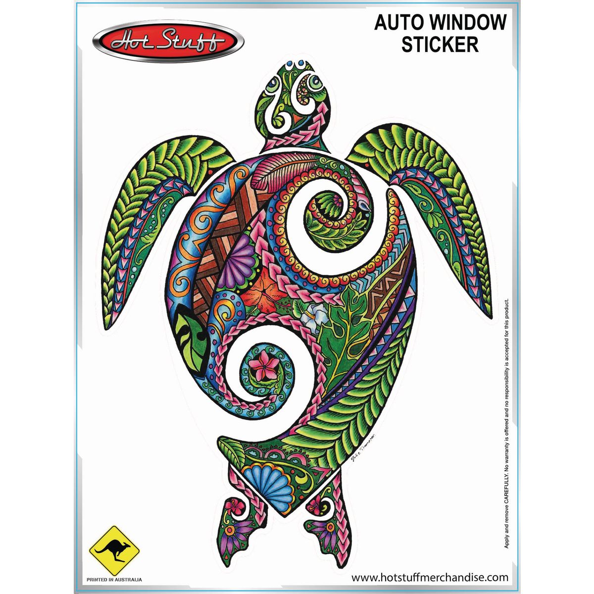 Hotstuff Hotstuff Tribal Turtle Coilour Auto Sticker SH678