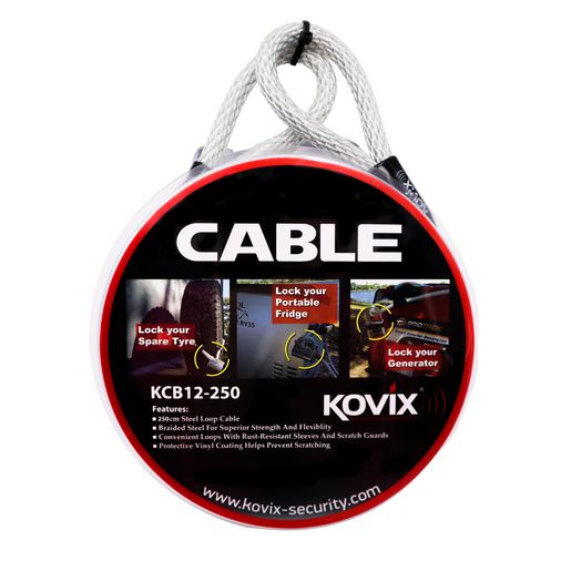Kovix 12mm Braided Steel Cable 2.5M KCB12-250