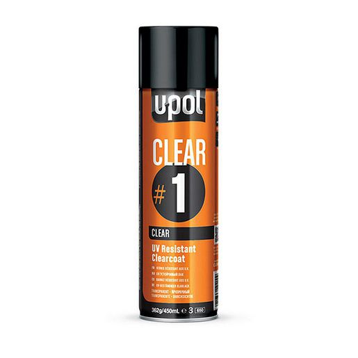 U-Pol Aerosol Clear #1 High Gloss Clearcoat CLEAR/AL