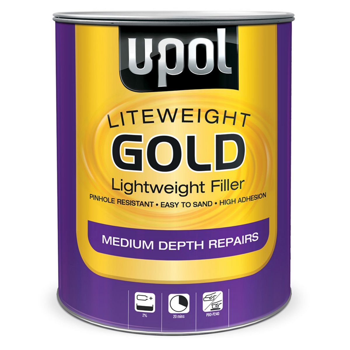 U-Pol Gold Liteweight Filler For Medium Depth Repairs GOLDLWF/M
