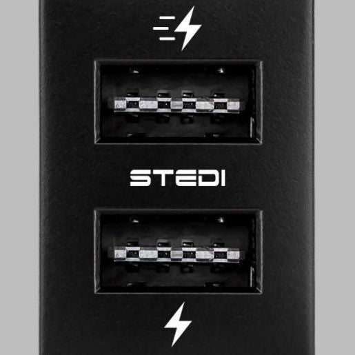 STEDI Dual USB  fits Toyota Landcruiser 200 150 Series Fortuner Hilux Prado DUALUSBTOYSHORT