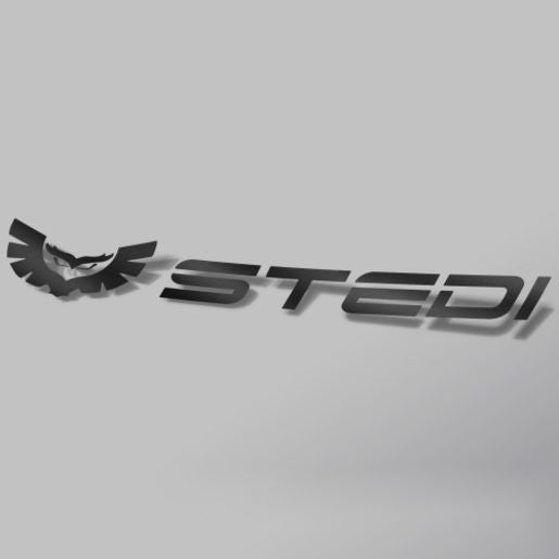 STEDI Sartin Black Banner Sticker 270Mm X 40Mm STICKERSMALL-SATIN
