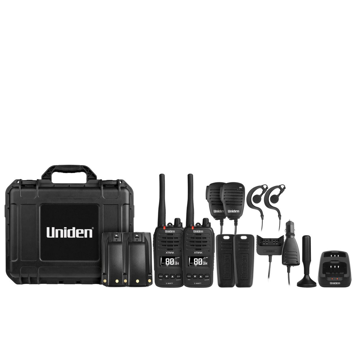 Uniden XTRAK 50 5W Smart UHF Waterproof Handheld Radio Twin Pack
