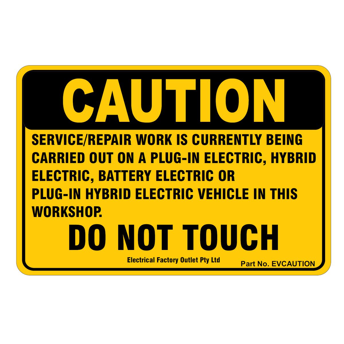 Elec. Factory Outlet Battery Storage Caution Sign Poly RESSCAUTION