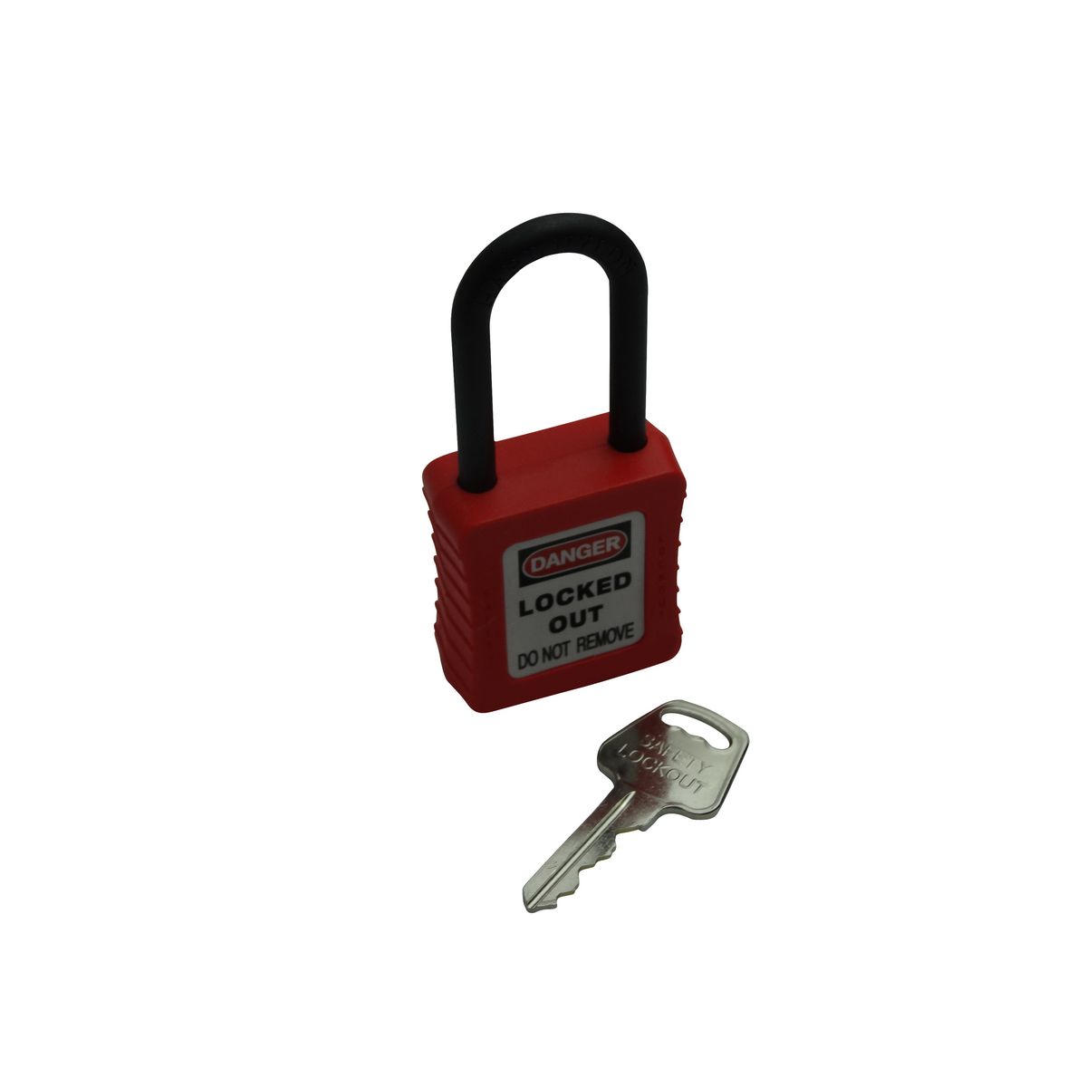 Elec. Factory Outlet Di-Electric Red Plastic Bodied Padlock Keyed Different DPBL-KD-R