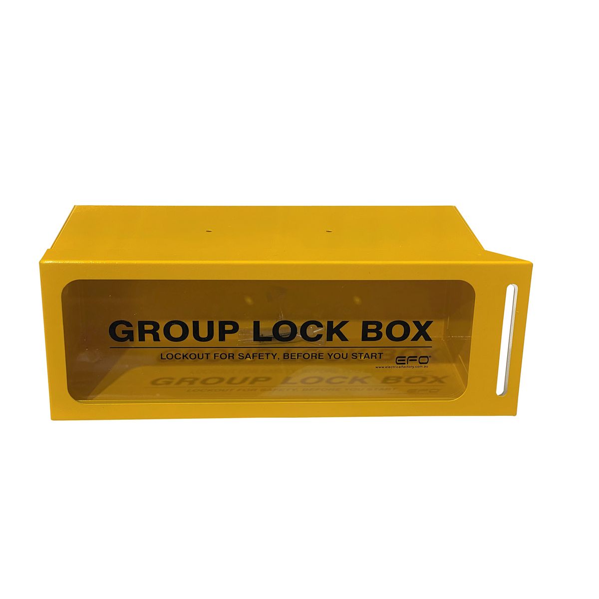 Elec. Factory Outlet Group Lockout Box Wall Mount Yellow GLBOX-WMY