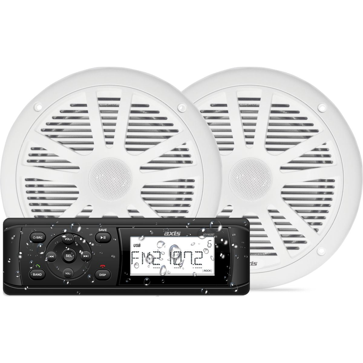 Axis Marine Receiver & 6.5In Speakers AT1912KIT