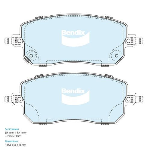 Bendix Brake Pads Set - General Ct DB2652 GCT