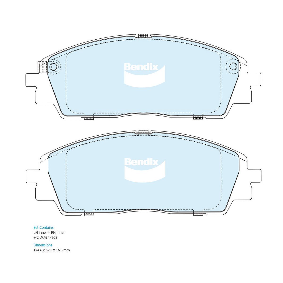 Bendix Brake Pads Set - Heavy Duty DB2646 HD
