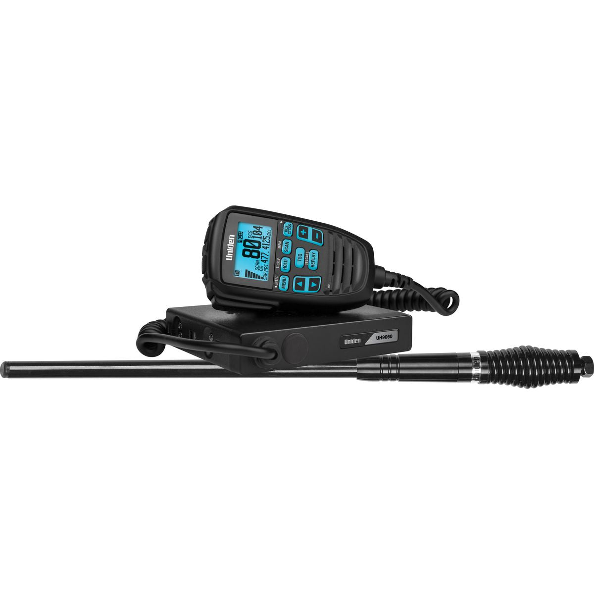 Uniden UH90604X4 UHF CB 4x4 Pack UH9060 + Heavy Duty 3.0dB AT970BKS 725mm Antenna