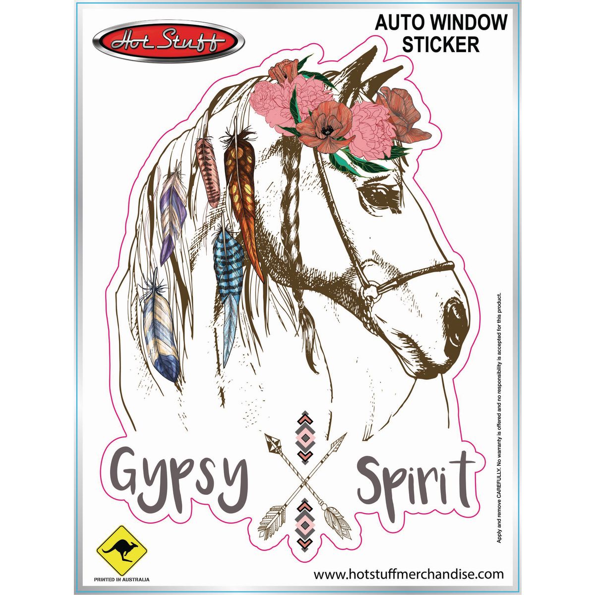 Hotstuff Hotstuff Automotive Window Sticker Boho Horse SH4148