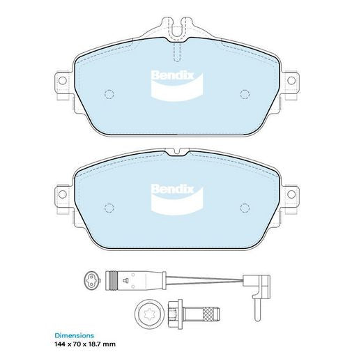 Bendix Brake Pads Set - Euro+ DB2403 EURO+