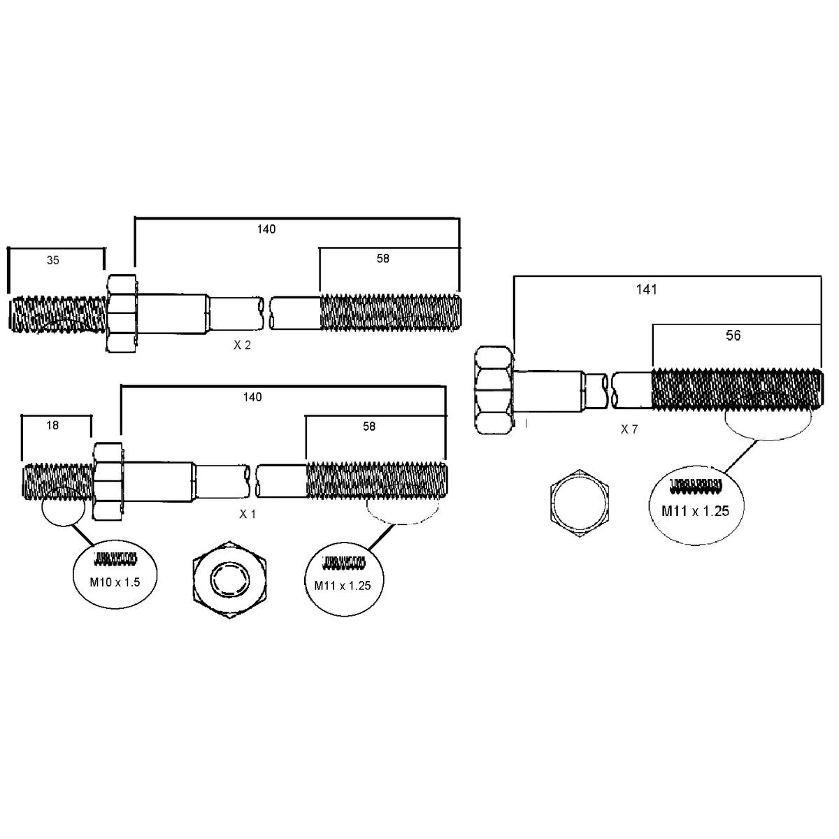 Permaseal Head Bolt Set HBS115