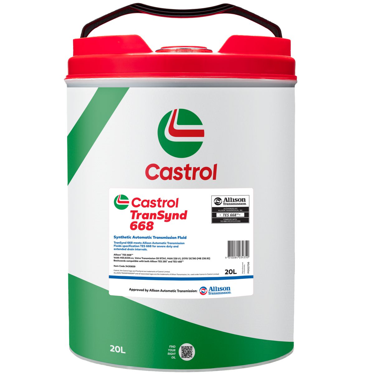 Castrol TRANSYND 668 Auto Trans Fluid 20L 3430859