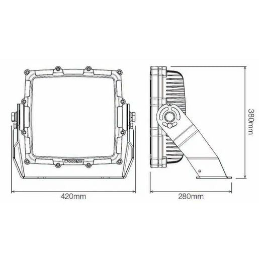 OEX Coolon LED Flood Light Ht66, 320W, Cool White, Extra Wide Beam Optics, W/ Remote Power Supply HT66320CWTNOPRPS