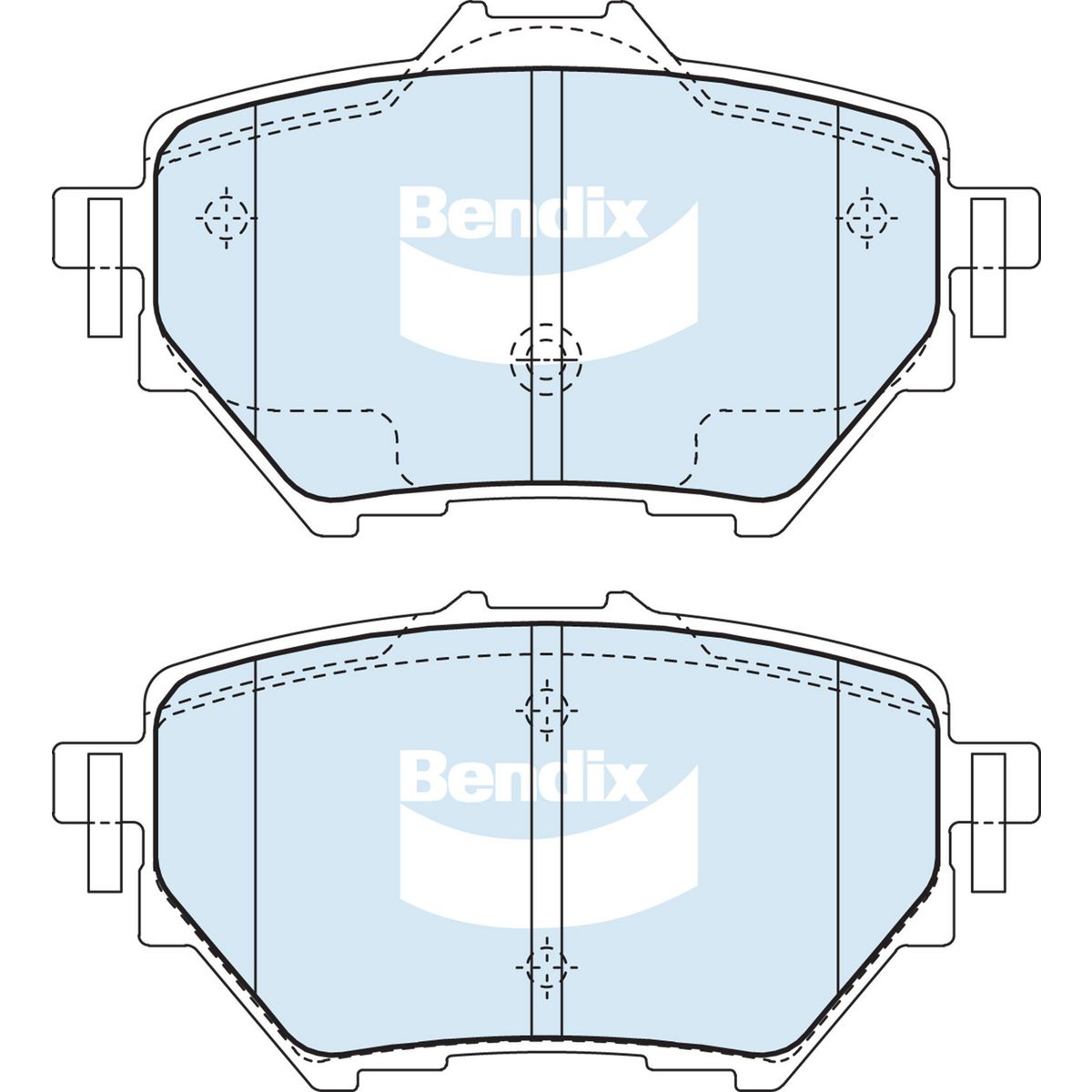 Bendix General CT Brake Pad Set Rear DB2680 GCT
