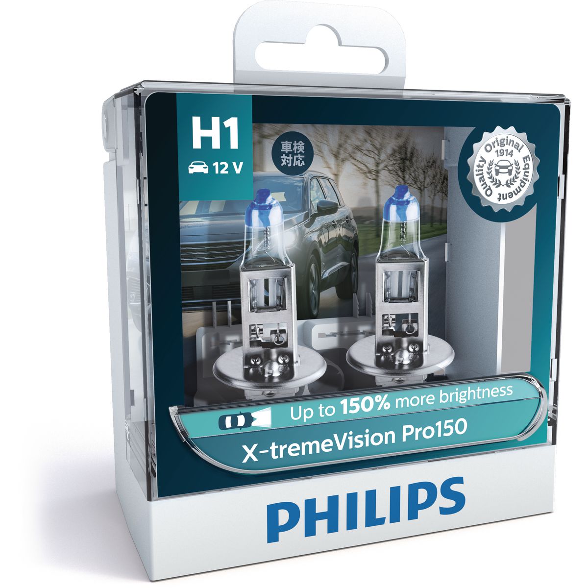 Philips X-TremEVision Pro150 Globes Pair H1 12258 12V 55W P14.5S S2 12258XVPROS2