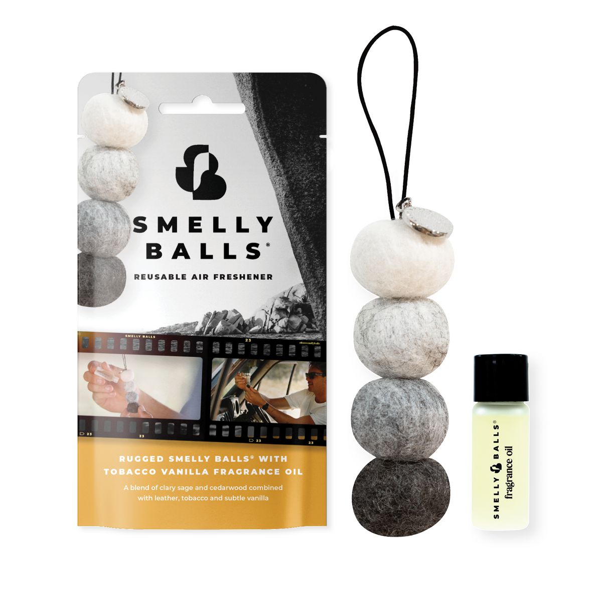 Smellyballs Rugged - Tobacco 5Ml Set - Pouch ARSBSRGHT