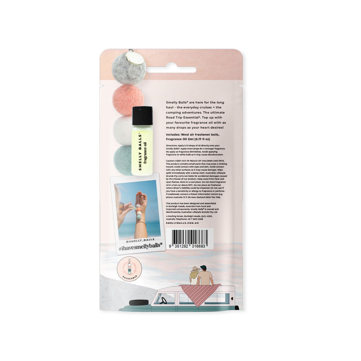 Smellyballs Seapink - Sweet Pea 5Ml Set - Pouch ARSBSSPCL