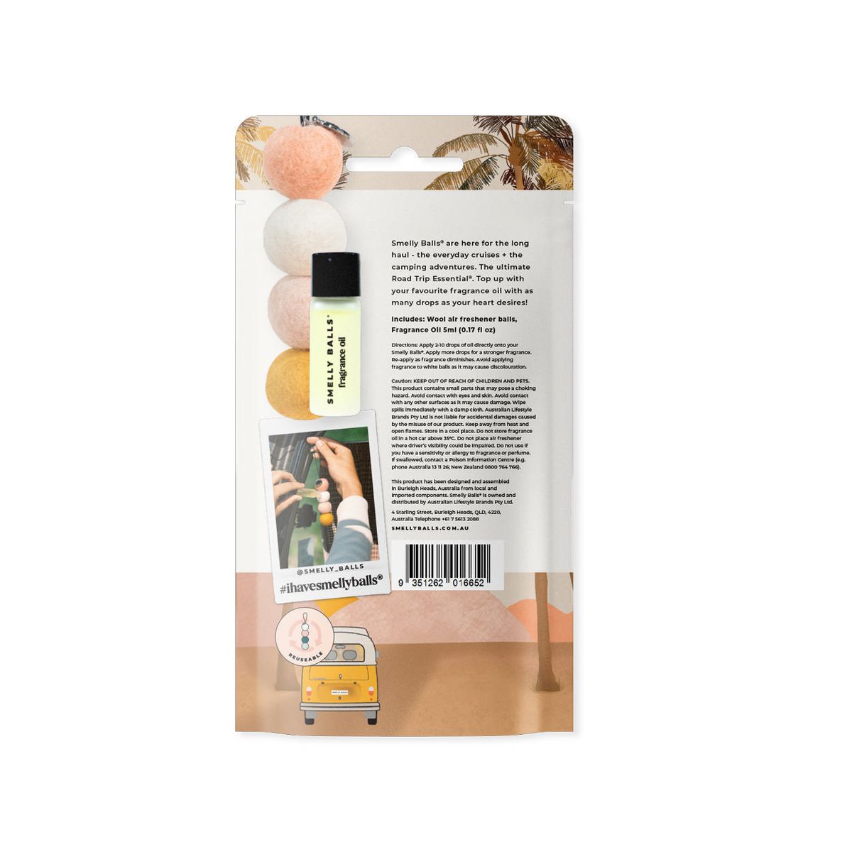 Smellyballs Sun Seeker - Coconut Lime 5Ml Set - Pouch ARSBSSSDT