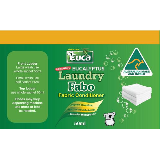 Euca Eucalyptus Laundromat Fabric Softener Liquid FABO -Boxed pack 50ml 129B50