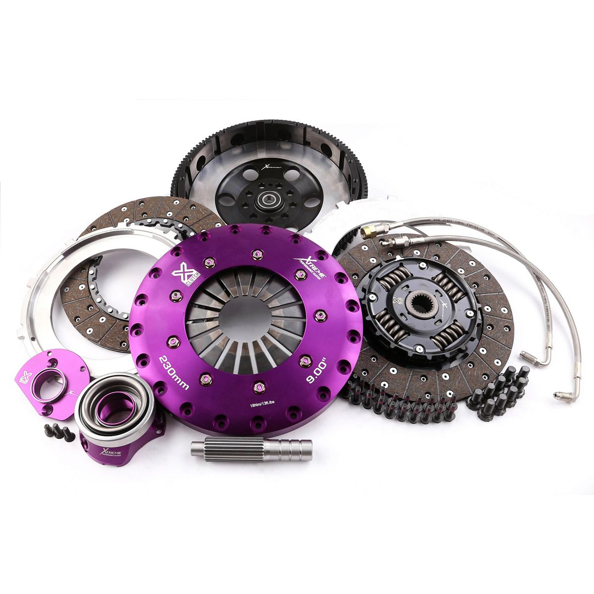 Xtreme Clutch Kit Heavy Duty Twin Plate w/ Flywheel & CSC Conversion KPR23601-2A