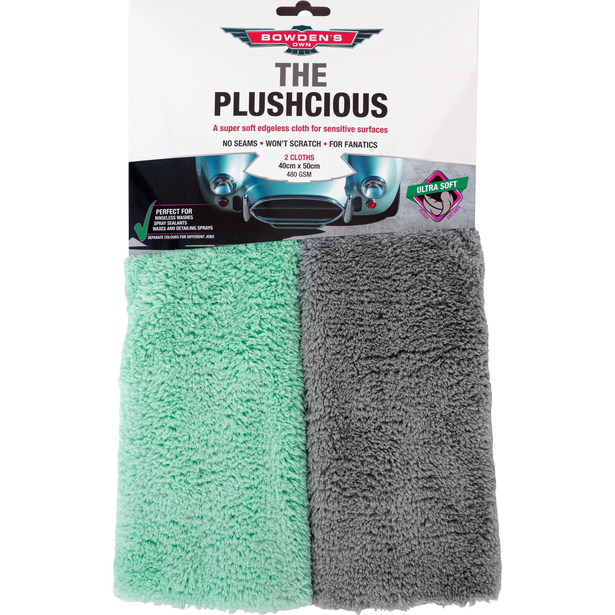 Bowden's Own The Plushcious Edgeless Microfibre Cloth 2pk BOPLUSHY
