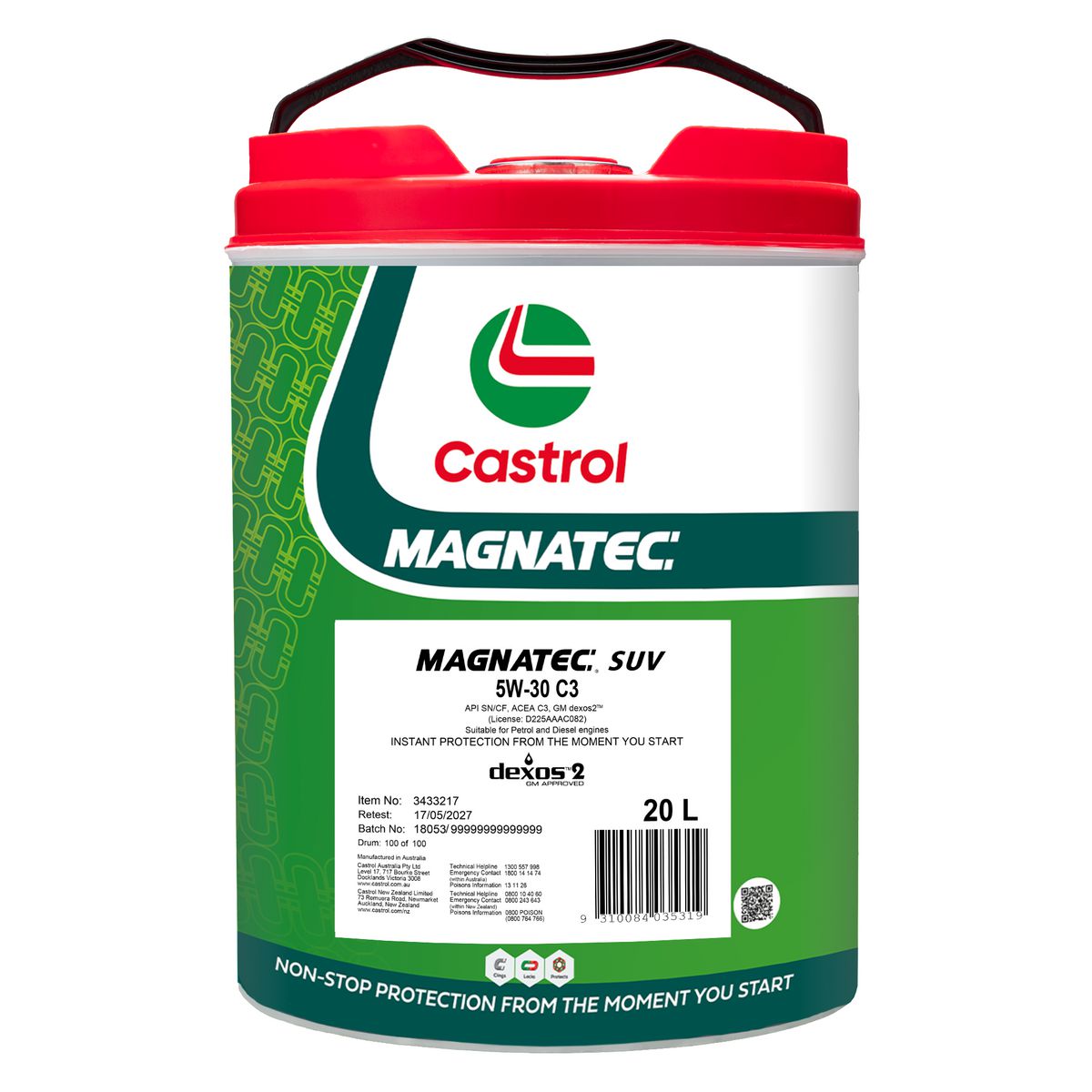 Castrol MAGNATEC SUV 5W-30 C3 20L 3433217