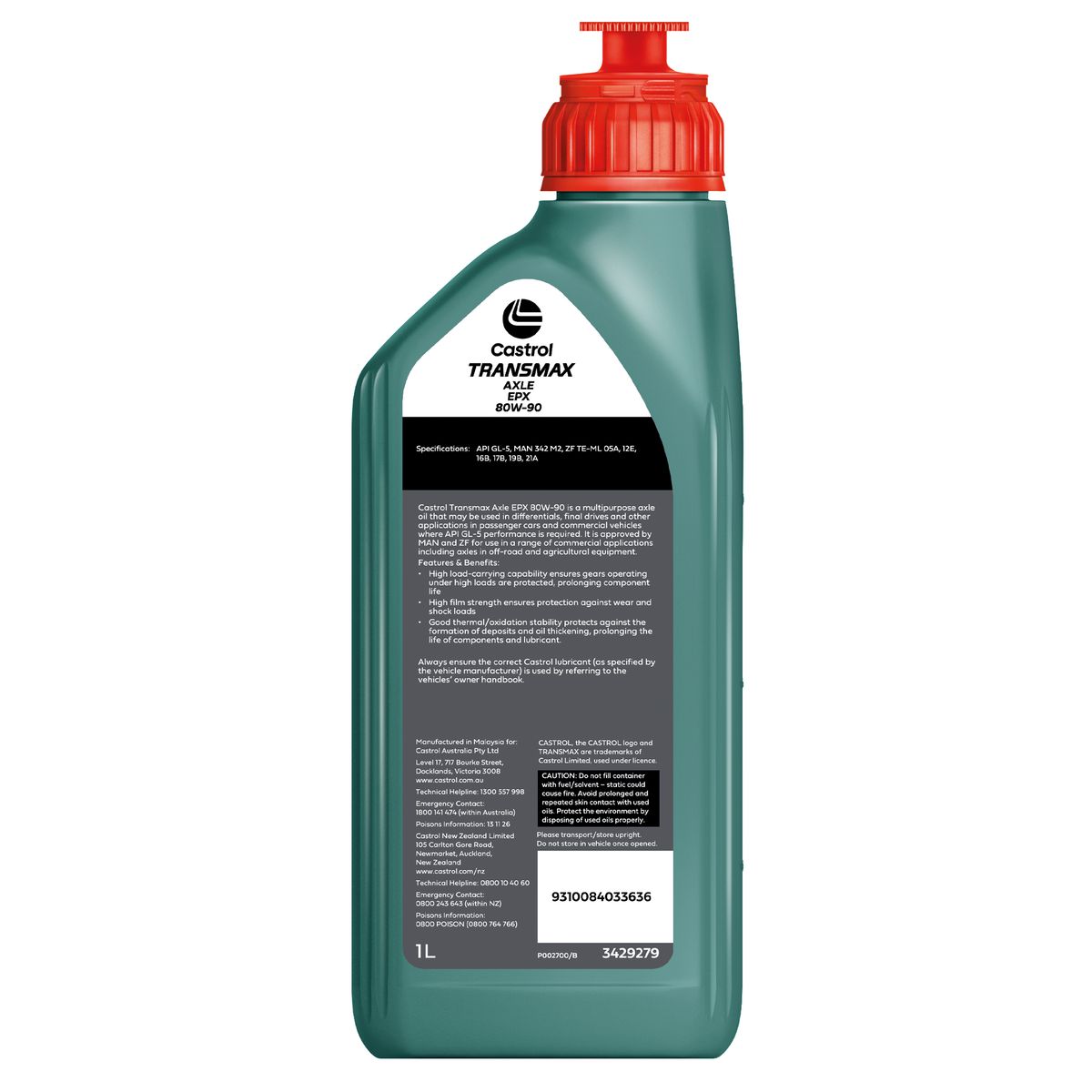 Castrol TRANSMAX Axle EPX 80W-90 Axle Oil 1L 3429279