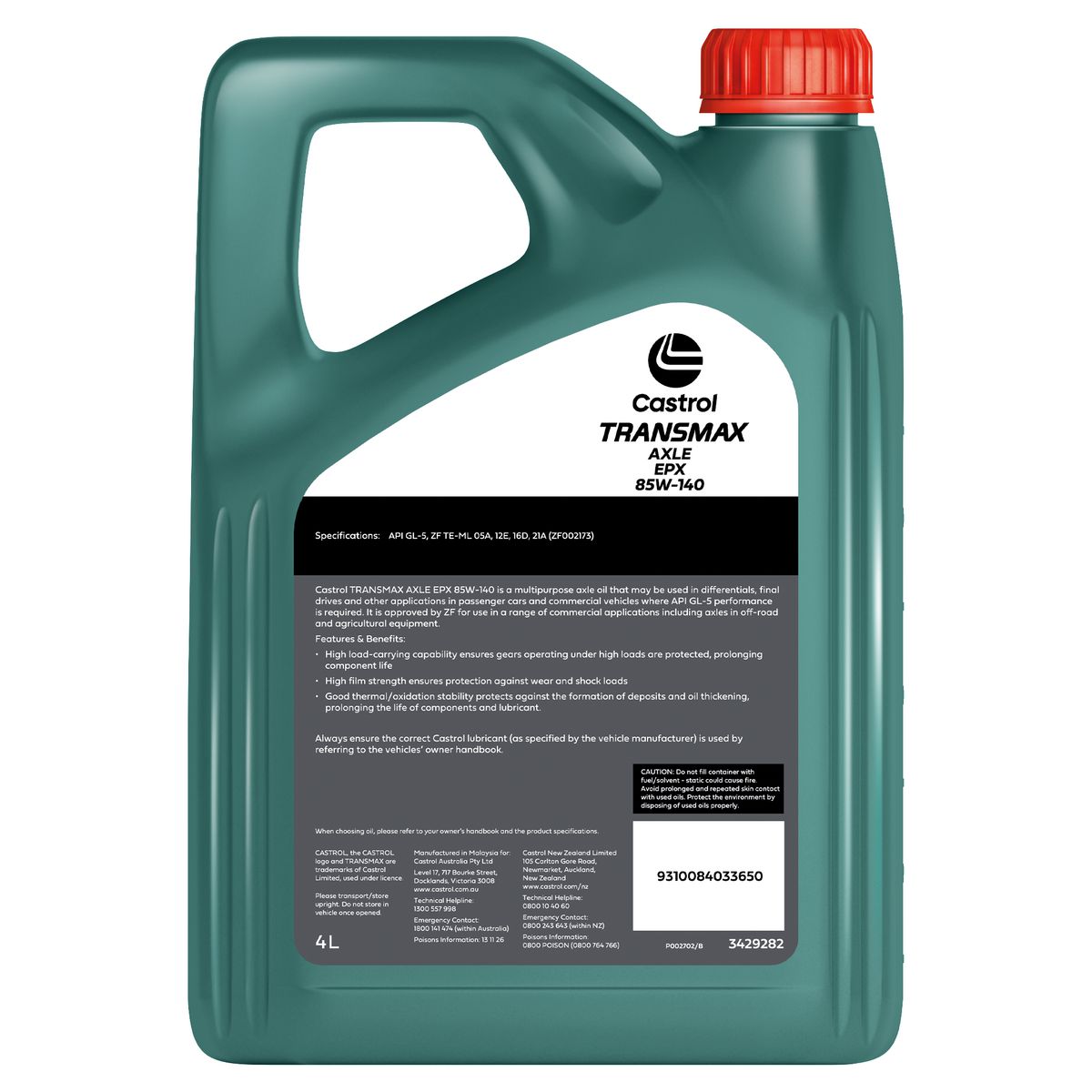 Castrol TRANSMAX Axle EPX 85W-140 Axle Oil 4L 3429282