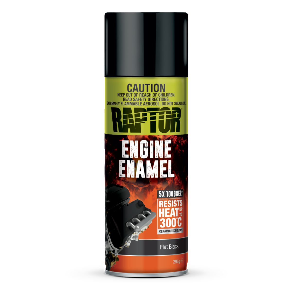 Raptor Engine Paint Enamel Flat Black 295G REEFB/AL