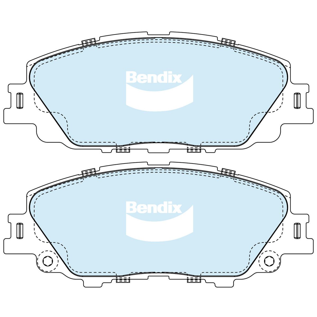 Bendix General CT Brake Pad Set Front DB2544 GCT