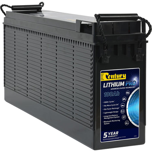 Century Lithium PRO Slimline 100Ah 12V Deep Cycle Battery C12-100XSLI