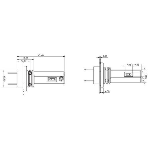 Narva Surefit H7 LED Projector Style Headlight Globes Gen Ii 18437P