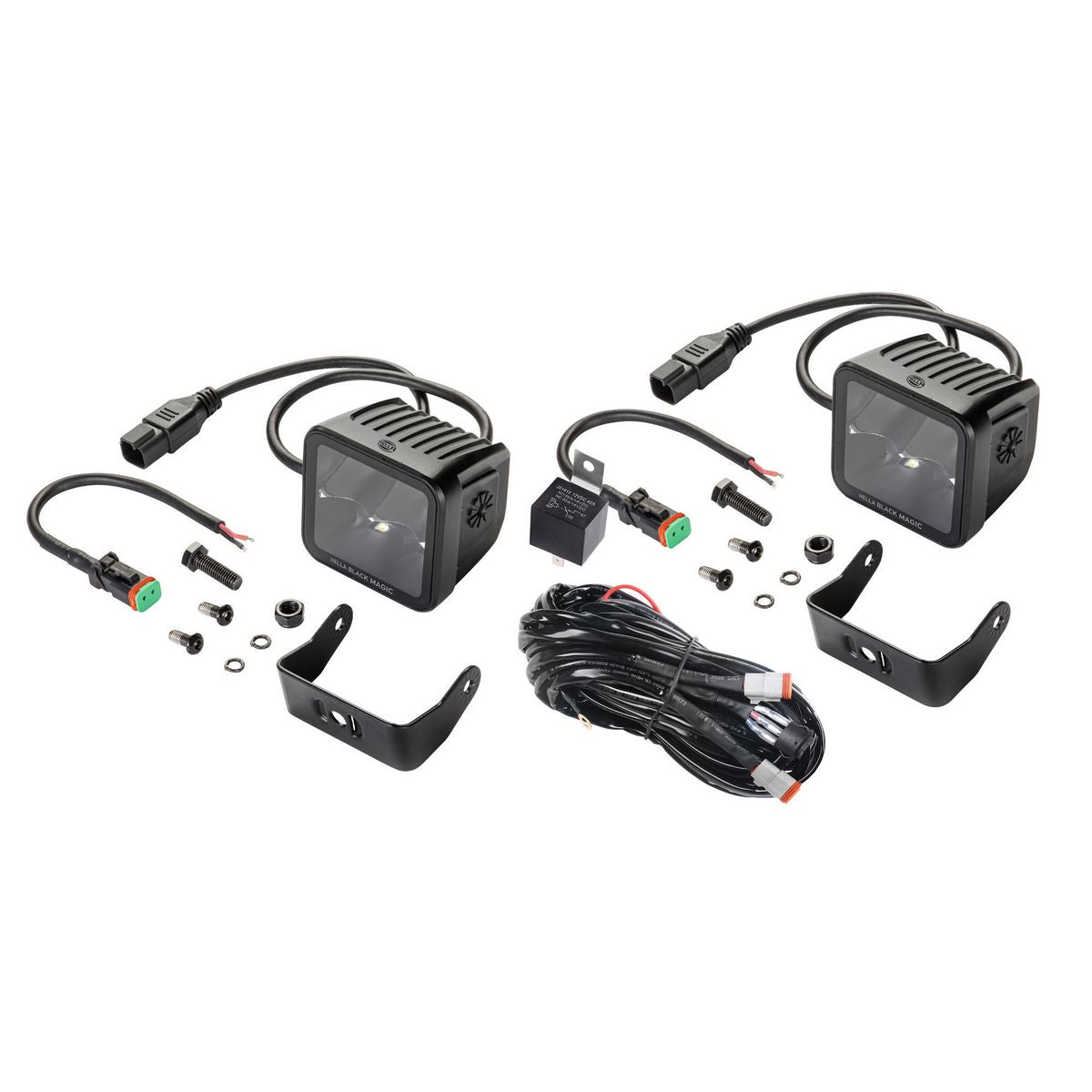 Hella Black Magic LED Cube Light Kit Spot Beam 12V/24V 1FA 358 176-821