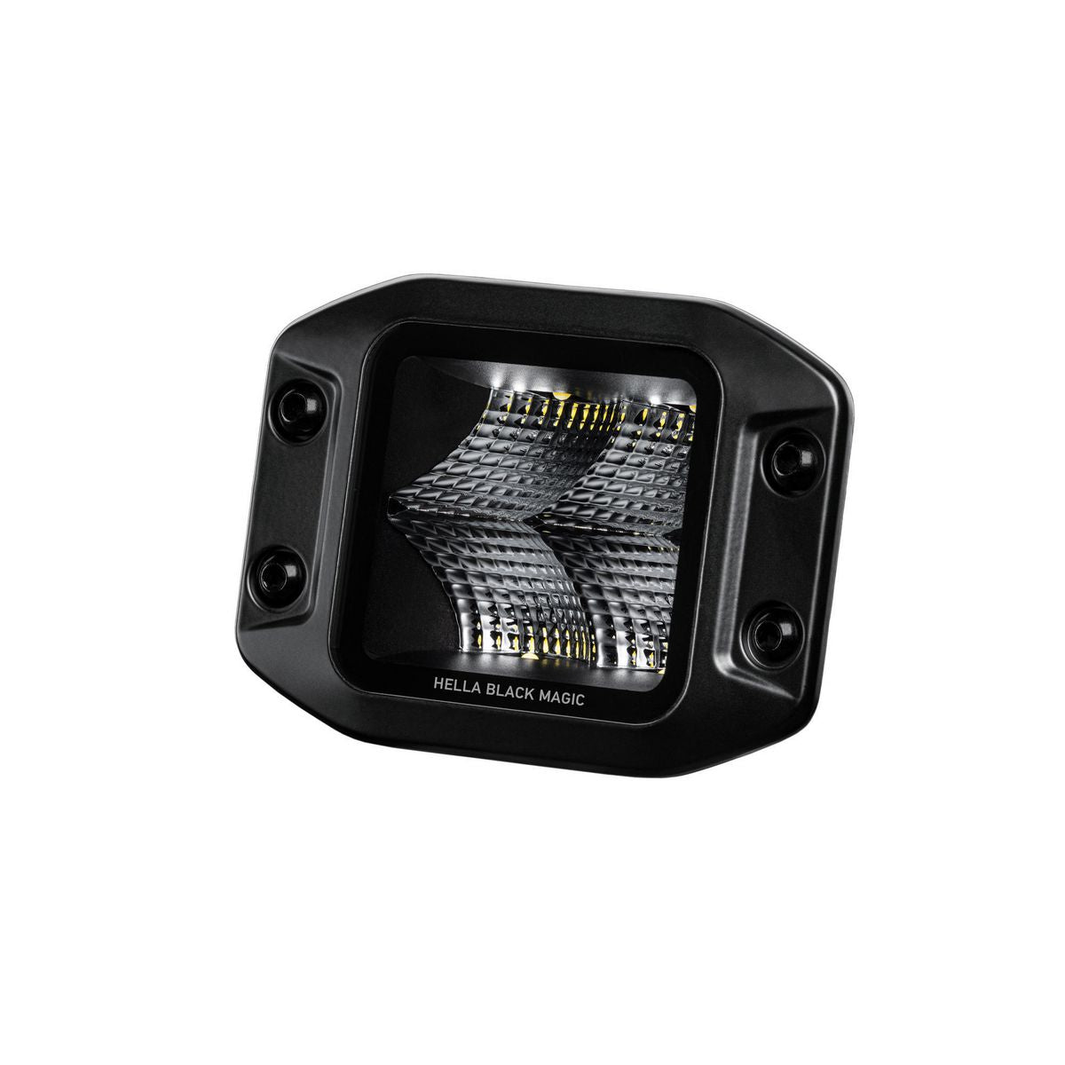 Hella Black Magic LED Cube Light Kit Flood Beam Flush Mount 12V/24V - 2 Lights + Harness 1FA 358 176-831