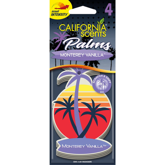 California Scents Car Air Freshener - Monterey Vanilla Palm 4 Pack E302707100