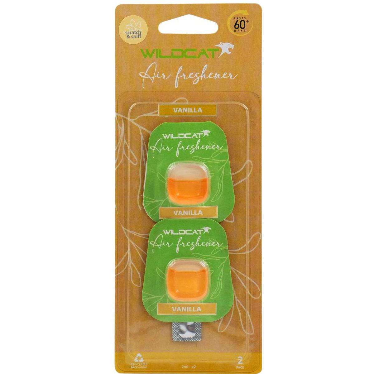Wildcat Vent Air Freshener Vanilla 2 Pack 52 ECV005