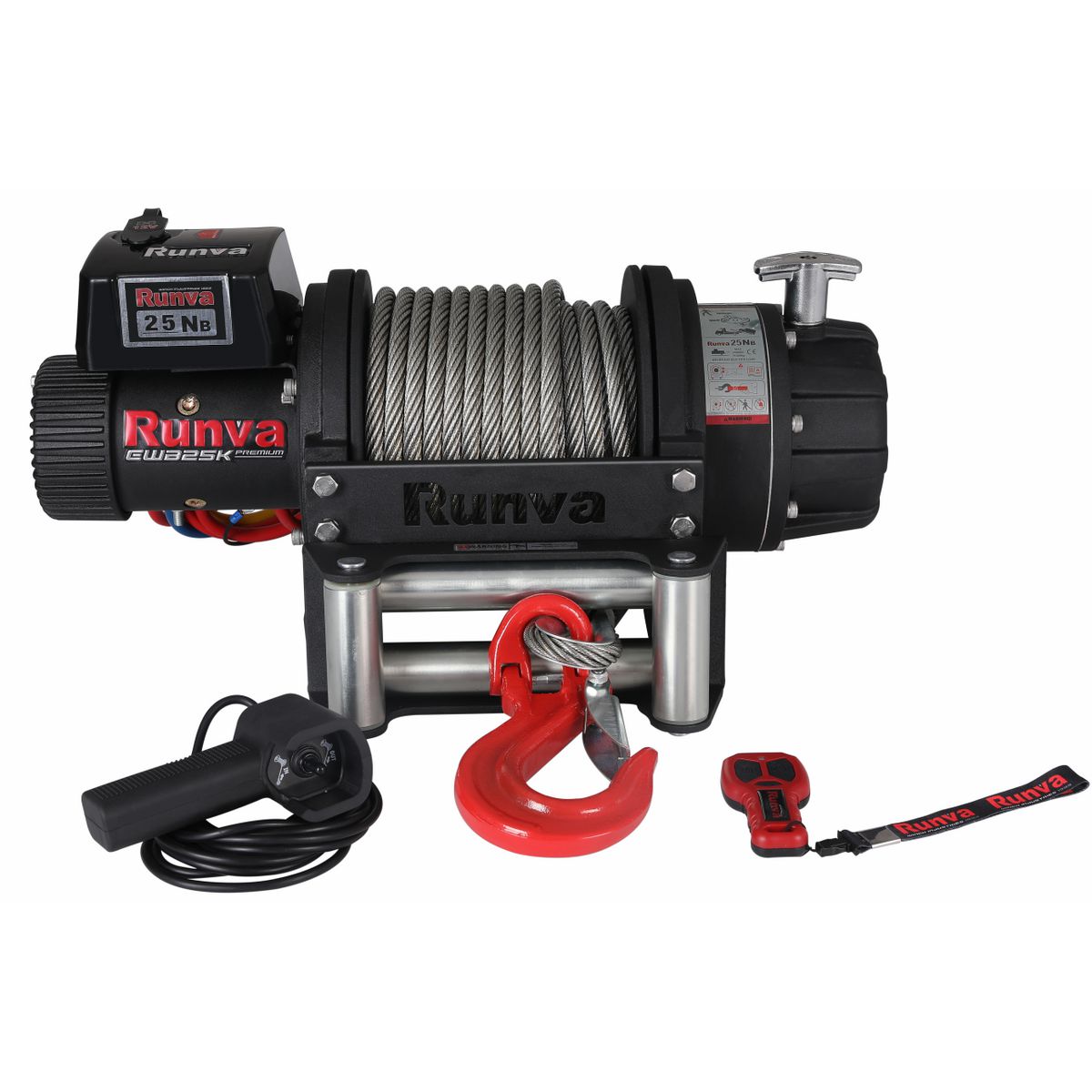 Runva EWB25000 Premium Winch 12V W/Steel Cable EWB2500012VS