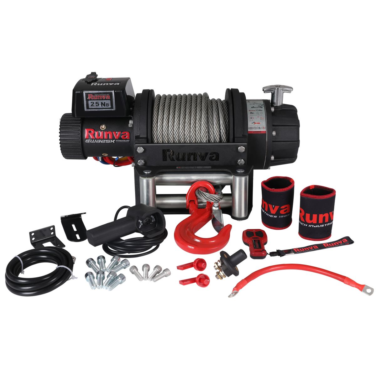 Runva EWB25000 Premium Winch 12V W/Steel Cable EWB2500012VS